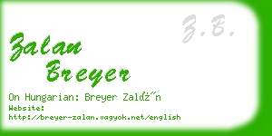 zalan breyer business card